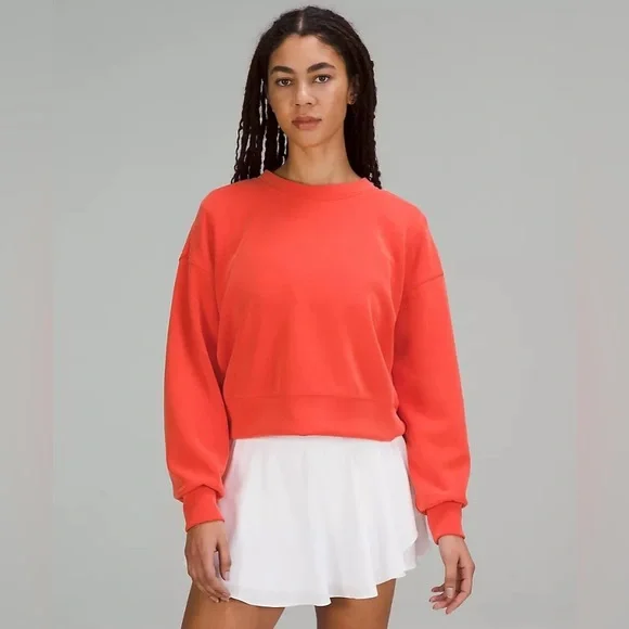 NWT Lululemon Softstreme Perfectly Oversized Cropped Crew - Picture 2 of 6